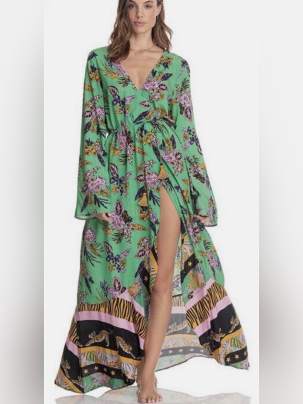 Maaji Herbaceous Moonbow Kimono Dress Cover Up - Picture 2 of 12